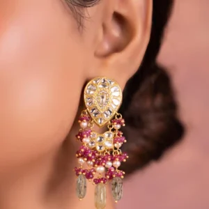Manjika Polki Long Earings