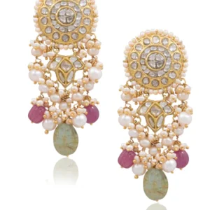 Darshana Polki Long Earrings