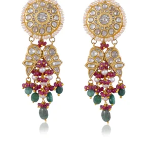 Zoya Polki Long Earrings