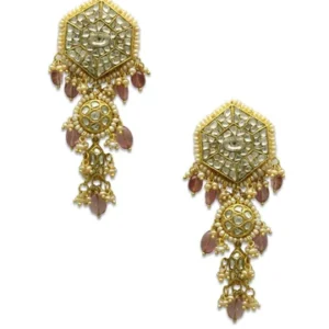 Suhala Polki Long Earrings