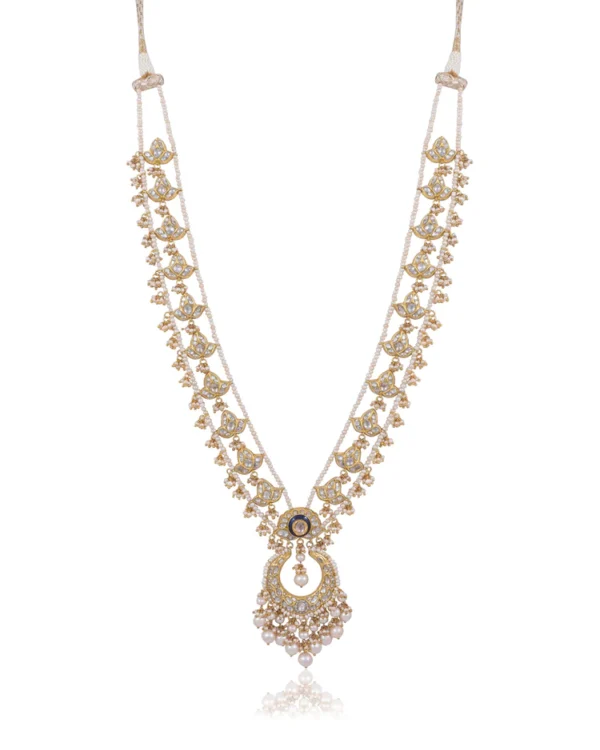 Weronika Long Necklace And Rekha Tops Polki Set - Image 8