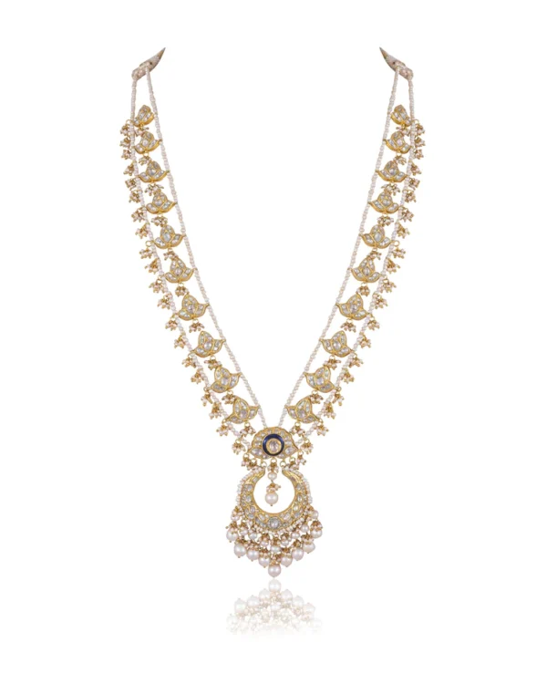 Weronika Long Necklace And Rekha Tops Polki Set - Image 2