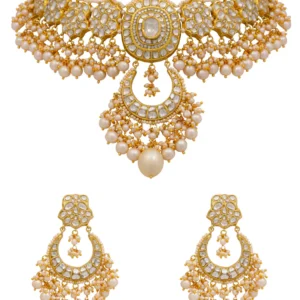 Fasana Necklace and Norina Chandbalis Polki Set
