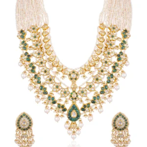 Samrudhi Long Necklace And Rucheeka Long Earrings Polki Set