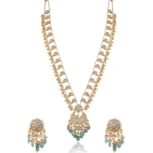 Aastha Long Necklace And Shanita Tops Polki Set