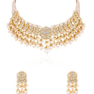 Aditi Necklace And Sonam Tops Polki Set