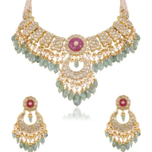 Jyoti Necklace And Amishi Chandbalis Polki Set